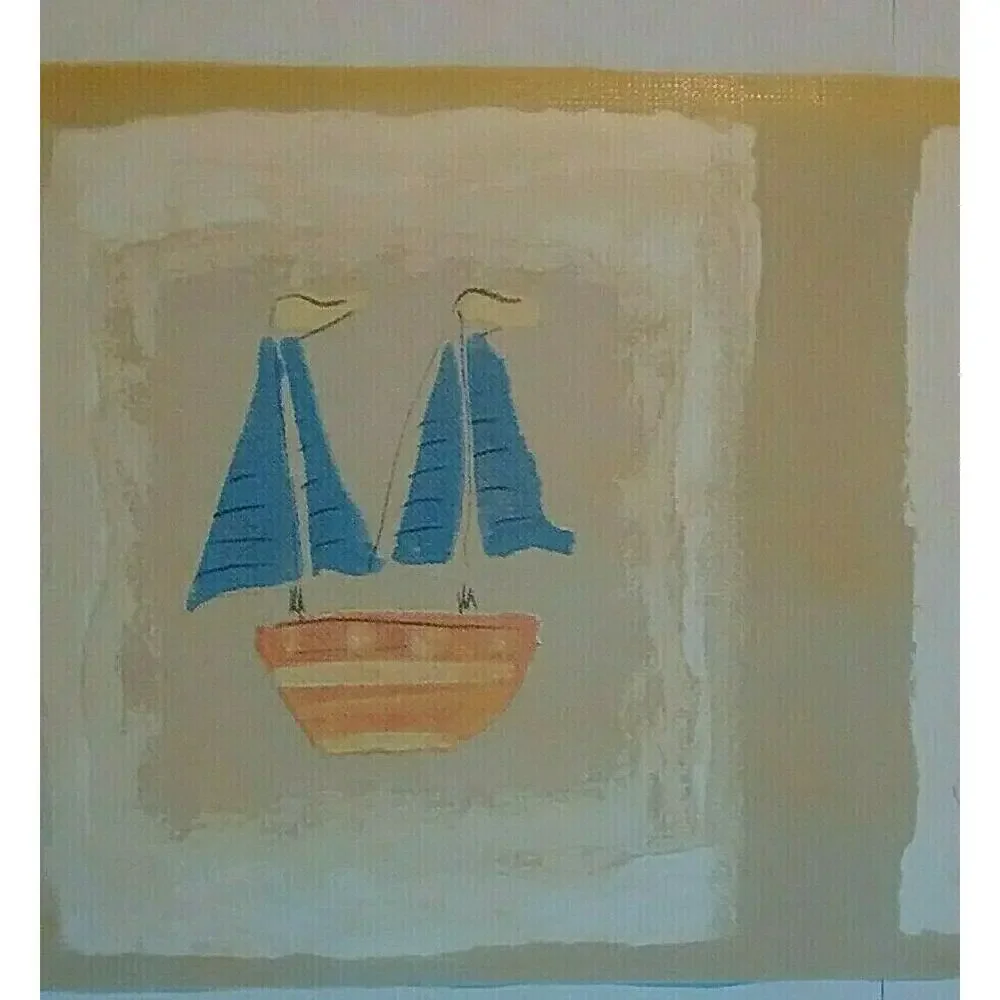 York Sailboat Wall Border - 5 Yds - Sailing Beach Nautical - Beige